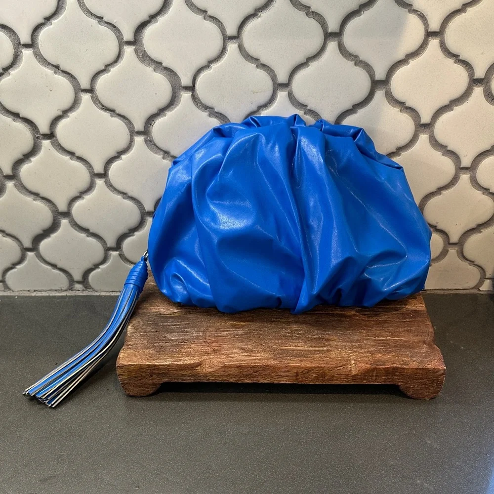 Blue Clutch Bag - Picture 1 of 2